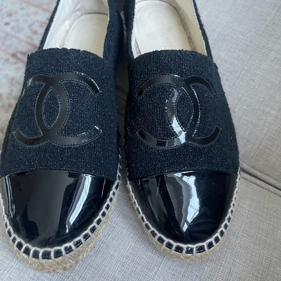 Authentic Chanel espadrilles flat shoes slip-ons - Picture 10 of 11